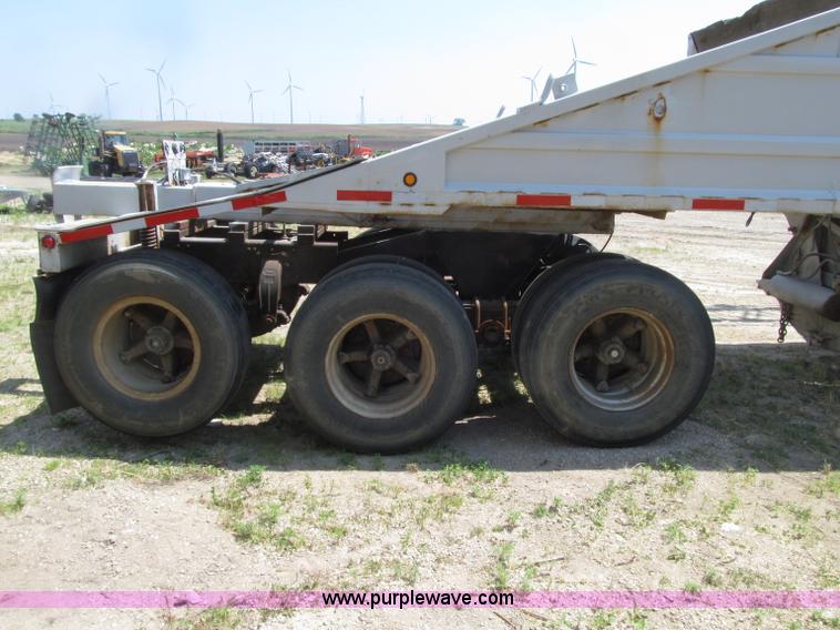image for item D7441 1972 Cook tri axle belly dump trailer