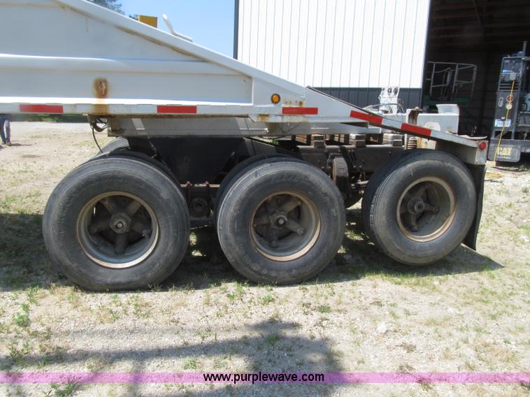 image for item D7441 1972 Cook tri axle belly dump trailer