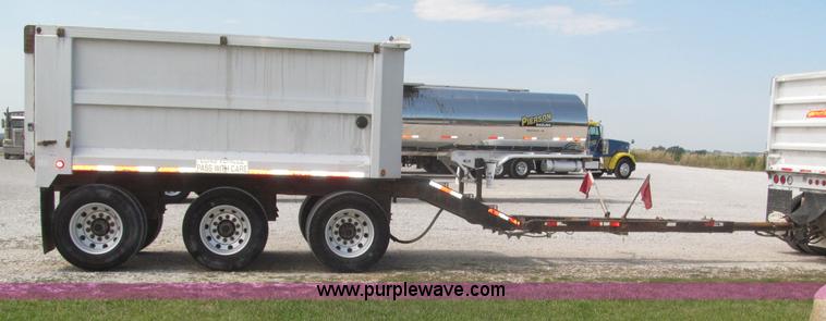 image for item F7112 1999 Cornhusker triple axle 14' pup dump trailer
