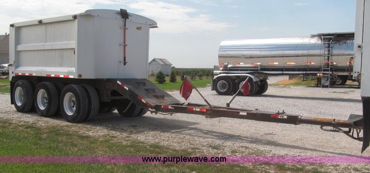 image for item F7112 1999 Cornhusker triple axle 14' pup dump trailer