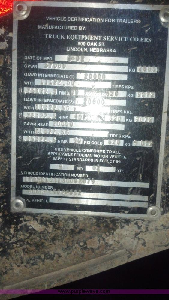 image for item F7114 2003 Cornhusker 800R 16' triple axle aluminum pup dump trailer