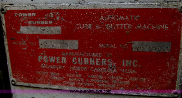 image for item G2086 1990 Power Curbers 5700 curb machine