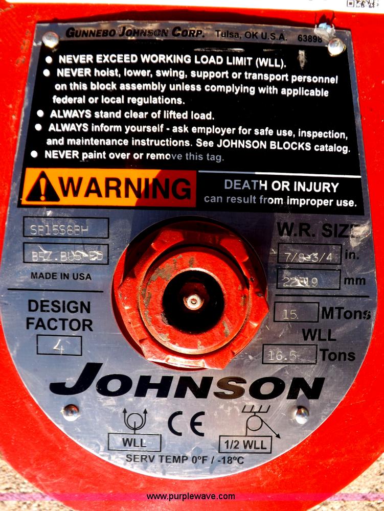 image for item J9216 Gunnebo Johnson block with hook