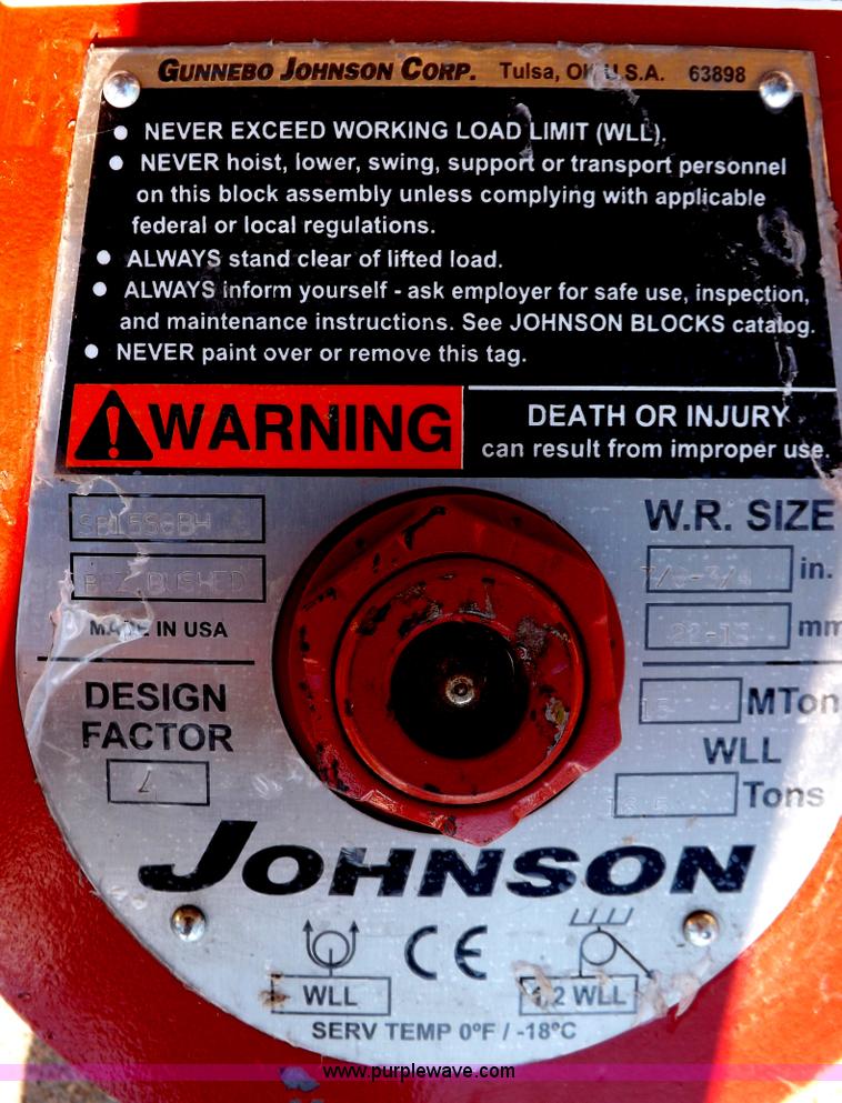 image for item J9219 Gunnebo Johnson block with hook