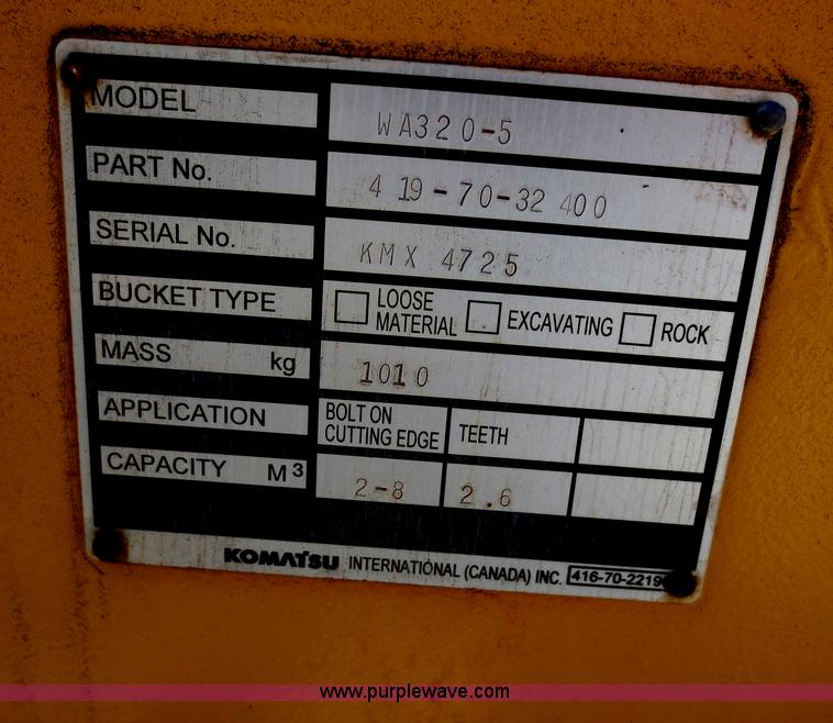 image for item D5953 2007 Komatsu WA380-6 wheel loader