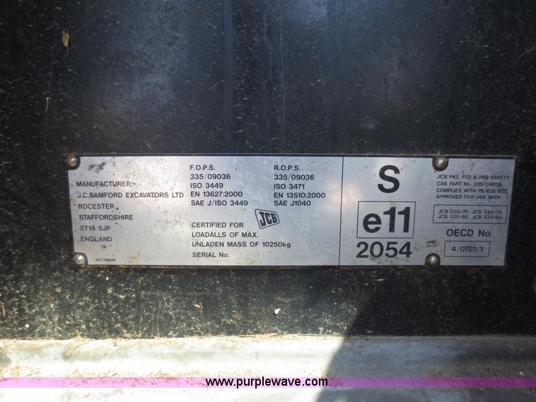 image for item D5954 2006 JCB 531-70 telehandler