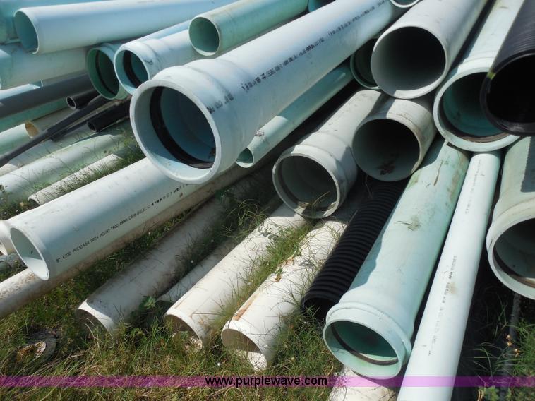 image for item E7650 Approximately 100 assorted PVC sewer pipe pieces