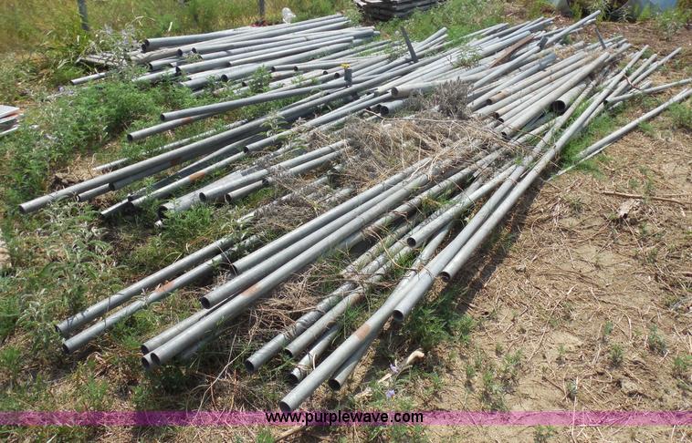 image for item E7652 Approximately 100 assorted galvanized metal fence posts