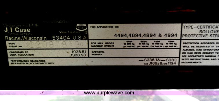 image for item F3238 1984 Case 4494 4WD tractor