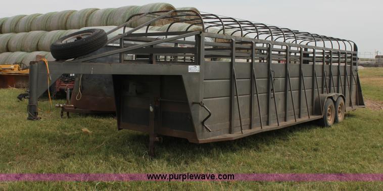 image for item G4128 Trailer Magic 28' gooseneck stock trailer