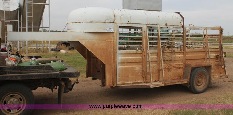 image for item G4138 Shop built gooseneck stock trailer