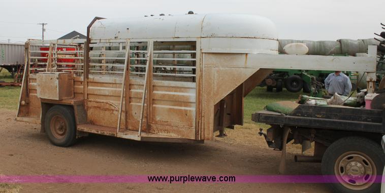 image for item G4138 Shop built gooseneck stock trailer
