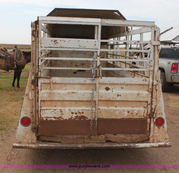 image for item G4138 Shop built gooseneck stock trailer