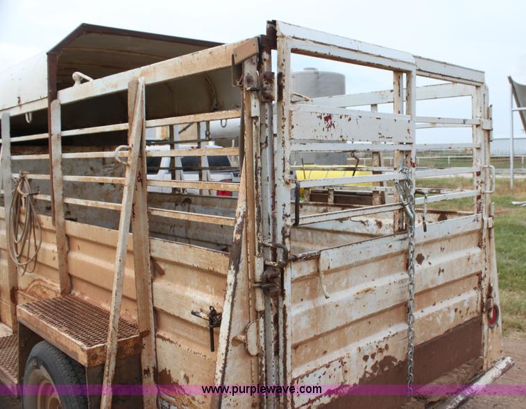 image for item G4138 Shop built gooseneck stock trailer