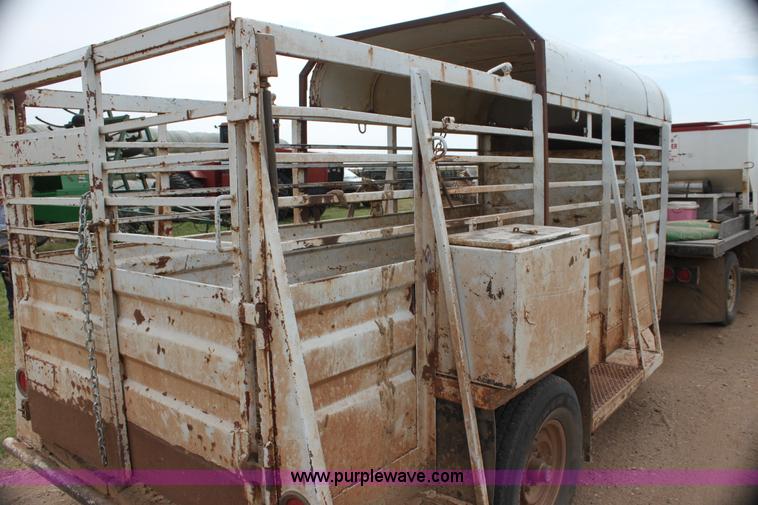 image for item G4138 Shop built gooseneck stock trailer