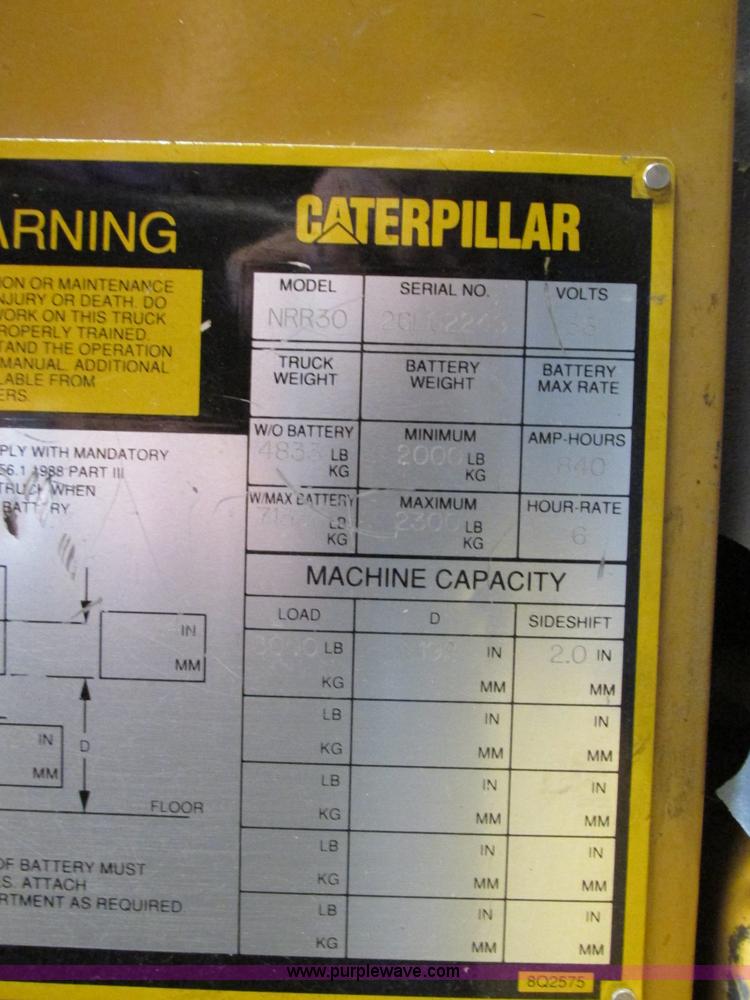 image for item I4490 Caterpillar NRR30S electric forklift