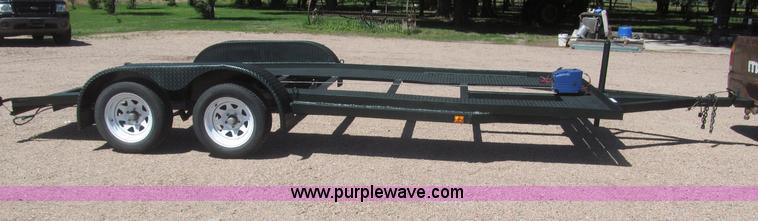 image for item F7004 2001 shop built tandem axle trailer