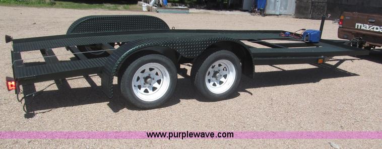 image for item F7004 2001 shop built tandem axle trailer