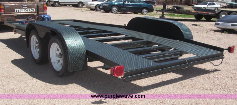 image for item F7004 2001 shop built tandem axle trailer