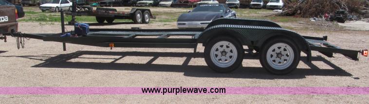 image for item F7004 2001 shop built tandem axle trailer