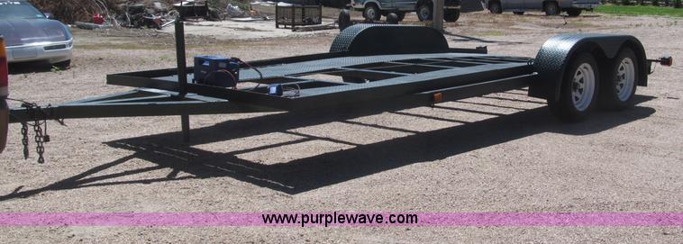 image for item F7004 2001 shop built tandem axle trailer
