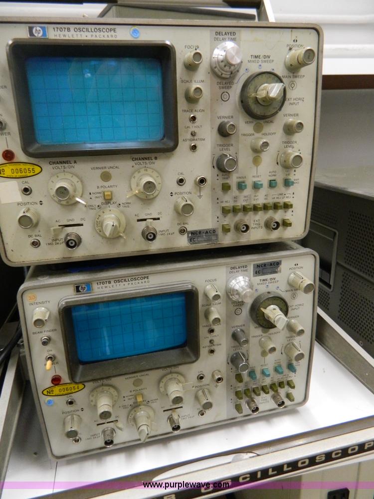 image for item AD9105 (3) HP 1707B oscilloscopes