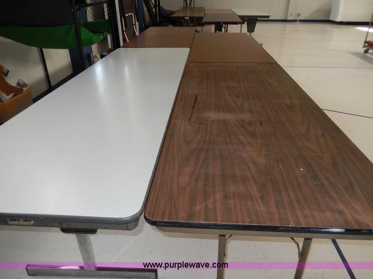 image for item AV9593 Assorted folding tables with carts