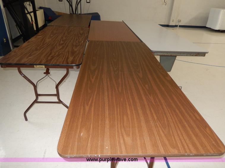 image for item AV9593 Assorted folding tables with carts