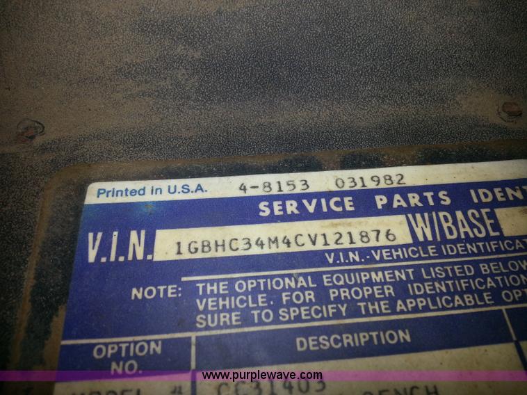 image for item C1344 1982 Chevrolet C30 flatbed truck