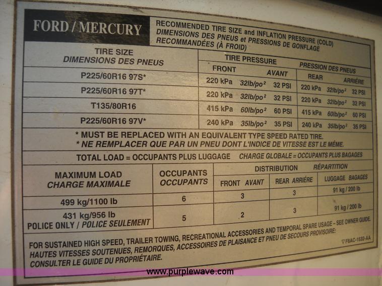 image for item C1394 2001 Ford Crown Victoria Police Interceptor