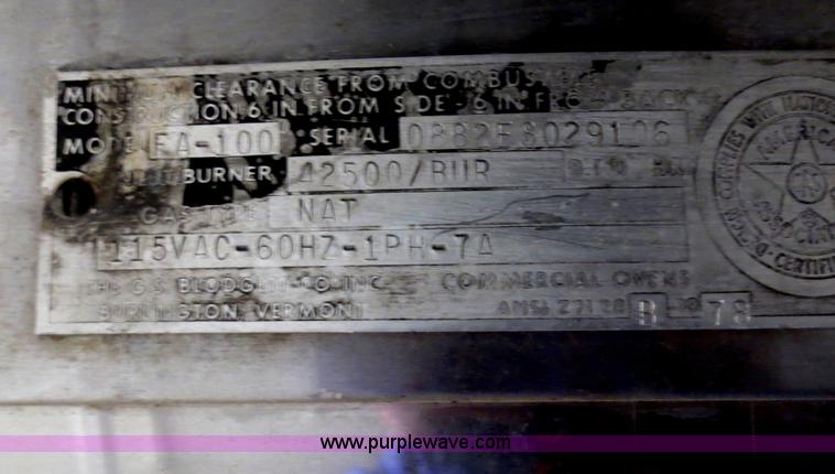 image for item F6667 Blodgett convection oven