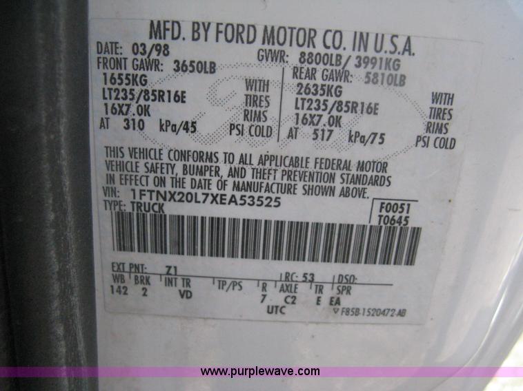 image for item H6397 1999 Ford F250 Super Duty SuperCab pickup truck