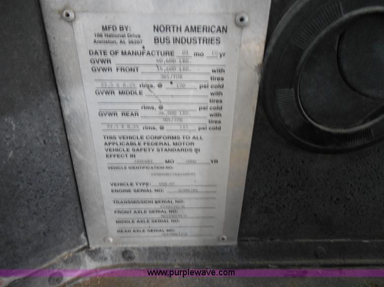 image for item H6694 2000 NABI 40' passenger bus