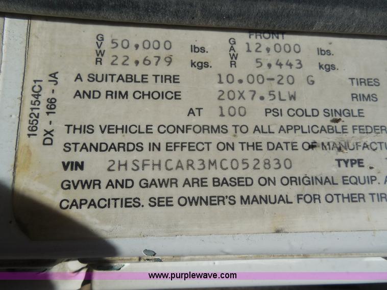 image for item H9758 1991 International 9400 dump truck