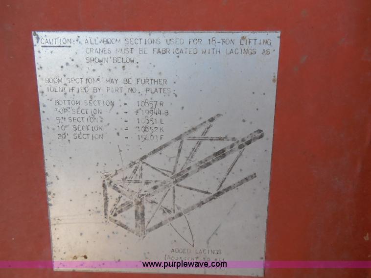 image for item H9785 1975 Bantam T-350 18 ton crane