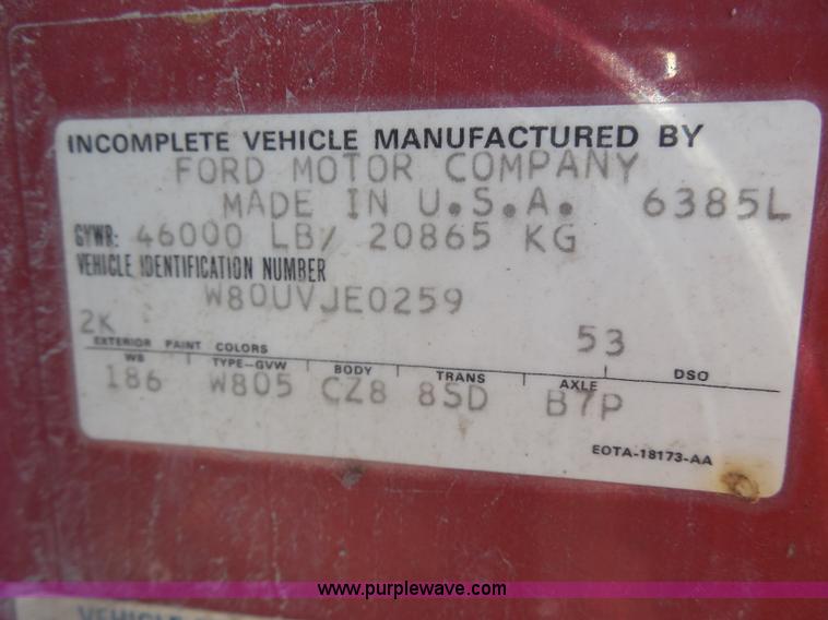 image for item I1498 1980 Ford 8000 dump truck