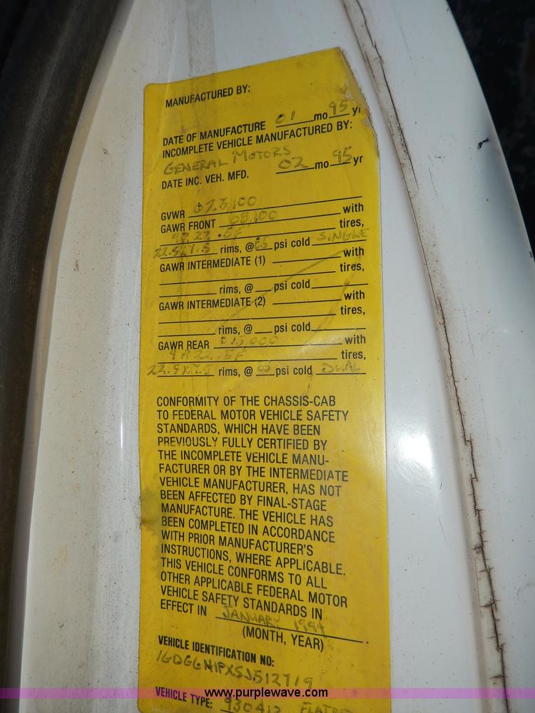 image for item I4365 1995 GMC TopKick dump truck