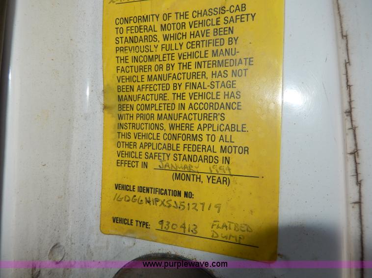 image for item I4365 1995 GMC TopKick dump truck