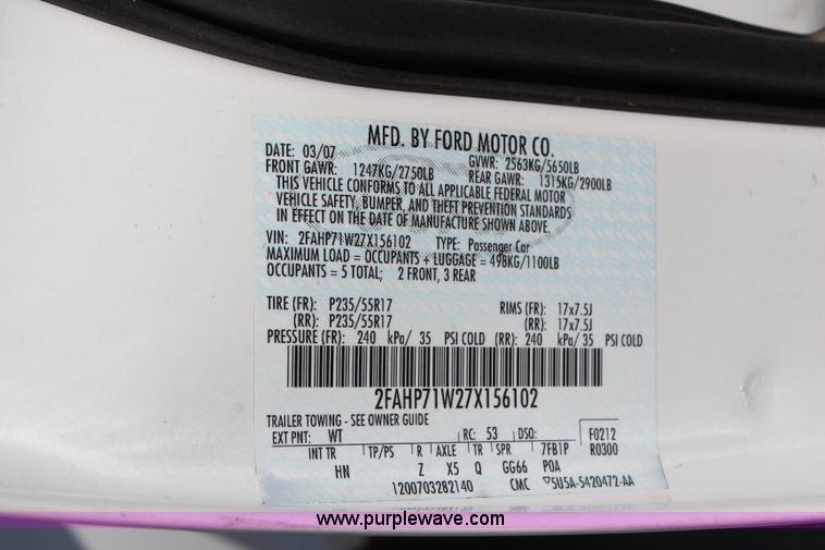 image for item AU9374 2007 Ford Crown Victoria Police Interceptor