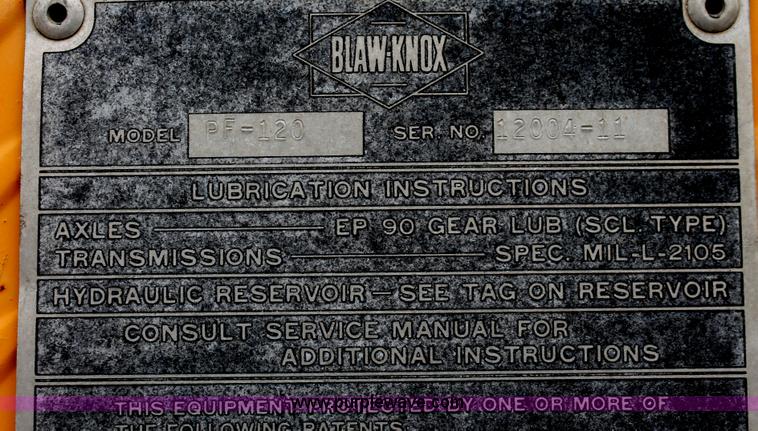 image for item H6361 Blaw-Knox PF-120H paver