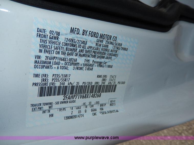 image for item H9745 2008 Ford Crown Victoria Police Interceptor