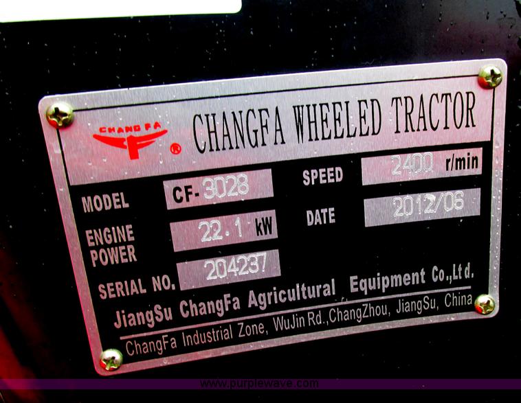 image for item E7375 2012 Changfa 3028 MFWD tractor
