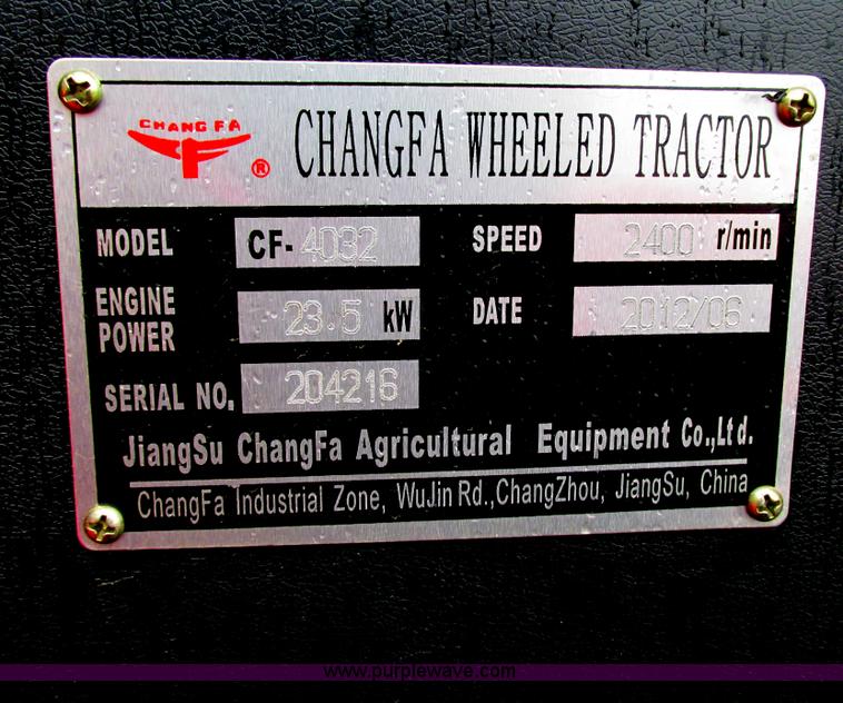 image for item E7378 2012 Changfa 4032 MFWD tractor