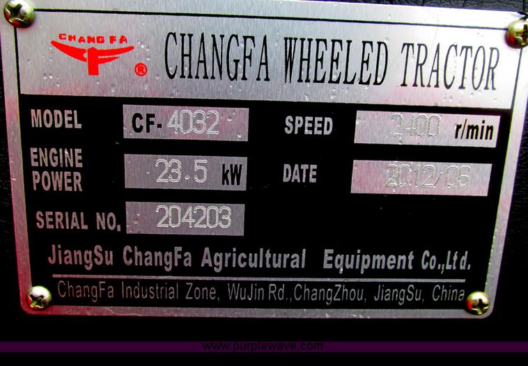 image for item E7381 2012 Changfa 4032 MFWD tractor