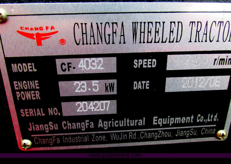 image for item E7382 2012 Changfa 4032 MFWD tractor