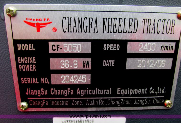 image for item E7383 2012 Changfa 5050 MFWD tractor