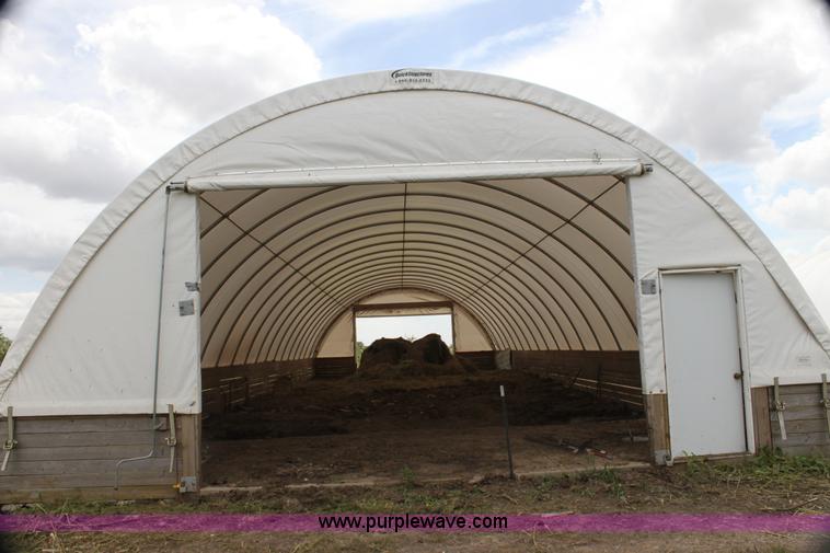 image for item H7361 Quick Structures 30' x 90' coverall hoop shed