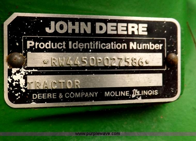 image for item I7556 1988 John Deere 4450 MFWD tractor