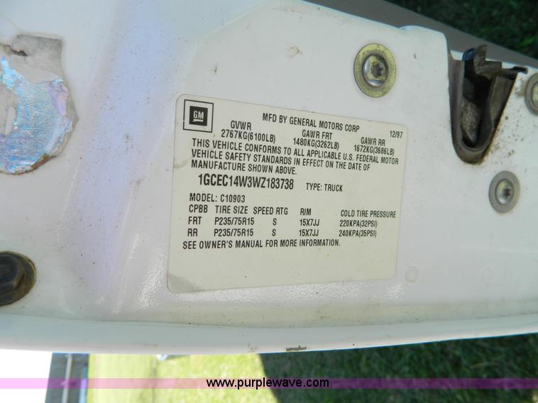 image for item AD9572 1998 Chevrolet 1500 pickup truck