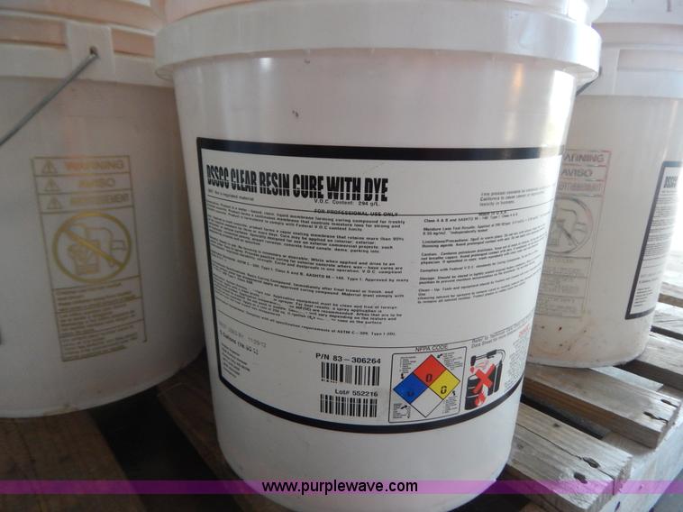 image for item B5828 (7) containers of DSSCC clear resin concrete curing compound